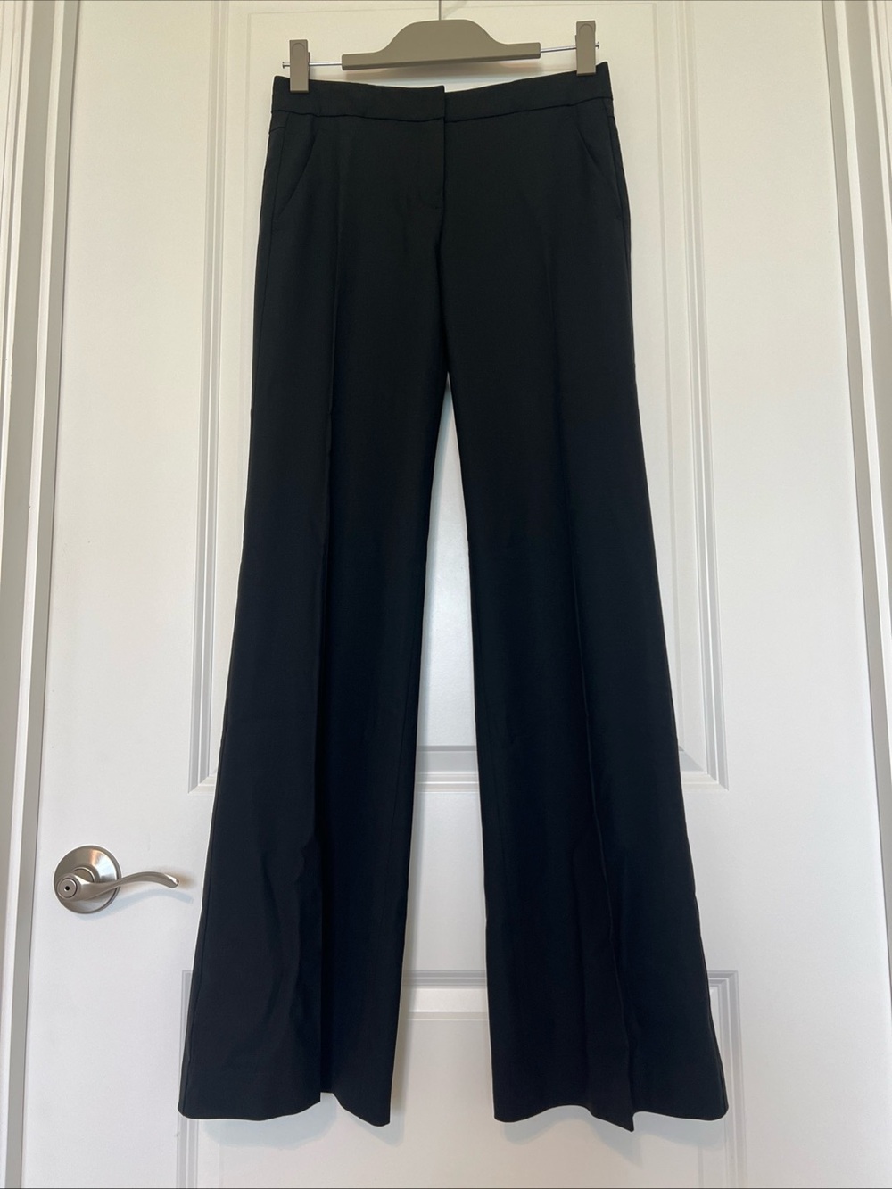 Theory Solada wool/ spandex Classic Black Wide-Leg Dress Pants - Women's 0 GREAT